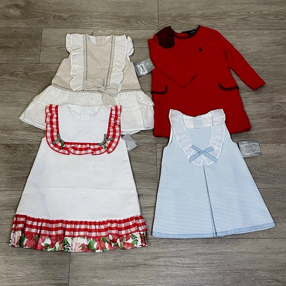 Girls‎ Dress Summer 12-24M Ruffles Spring Lot Of 4 Party Birthday Gift Wedding